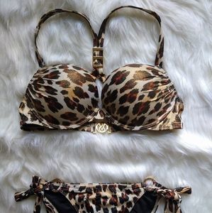 Victoria's Secret Bombshell Swim Bikini~Glitter Shimmer Cheetah!